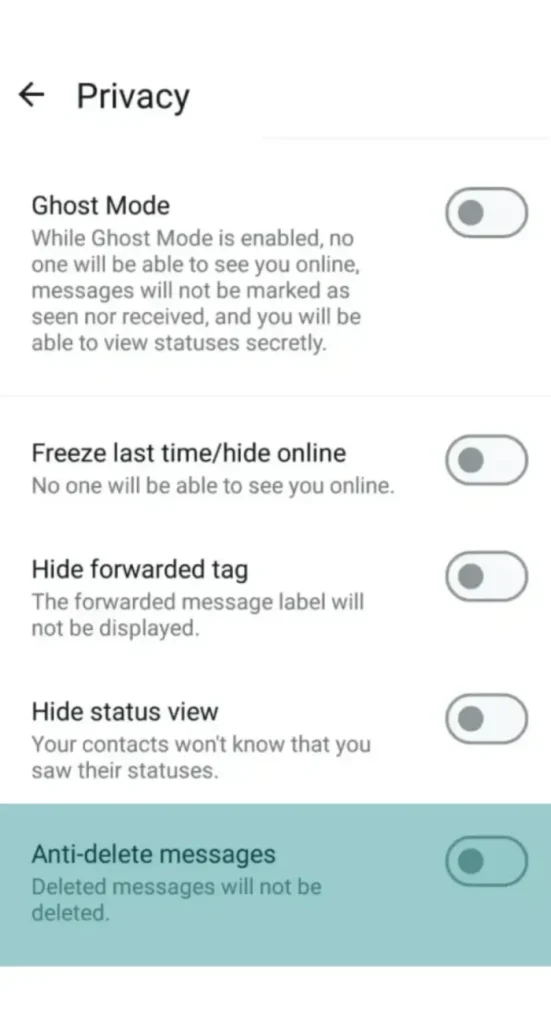 Anti Delete Messages