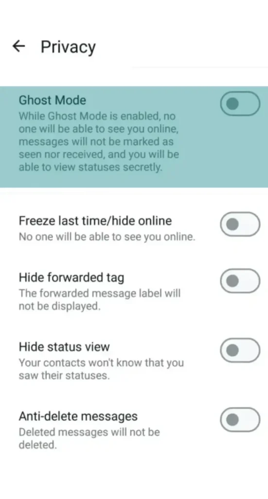 Ghost Mode