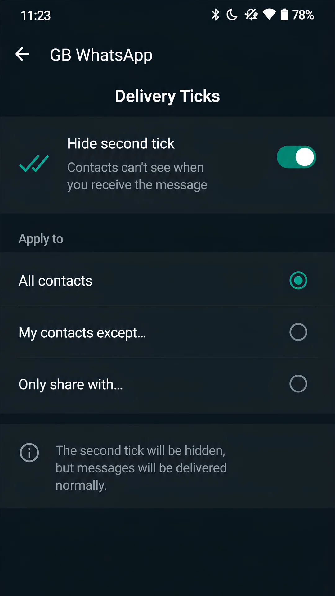 Hide Second Ticks